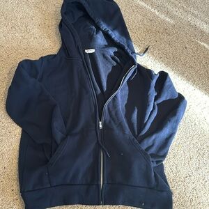 Navy Blue Zip Up